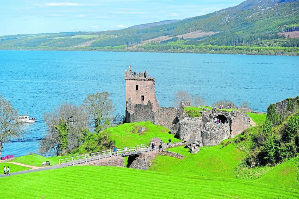 Urquhart Castle on the shore of Loch Ness, the visitor Centre and car park for which the local community are hoping to take over from Historic Scotland to bring an income to the village and area.