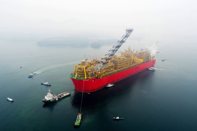 Pictured is Shell's Prelude, the world's largest floating LNG project
