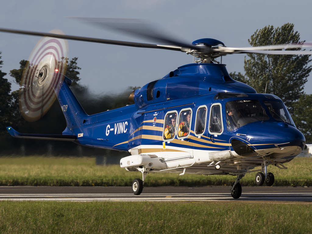 A Babcock-operated AW139 helicopter