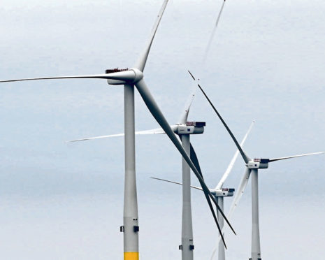 Pictured is Vattenfall's new European Offshore Wind Deployment Centre (EOWDC) in the North Sea near Blackdog. Picture by DARRELL BENNS Pictured on 04/06/2018