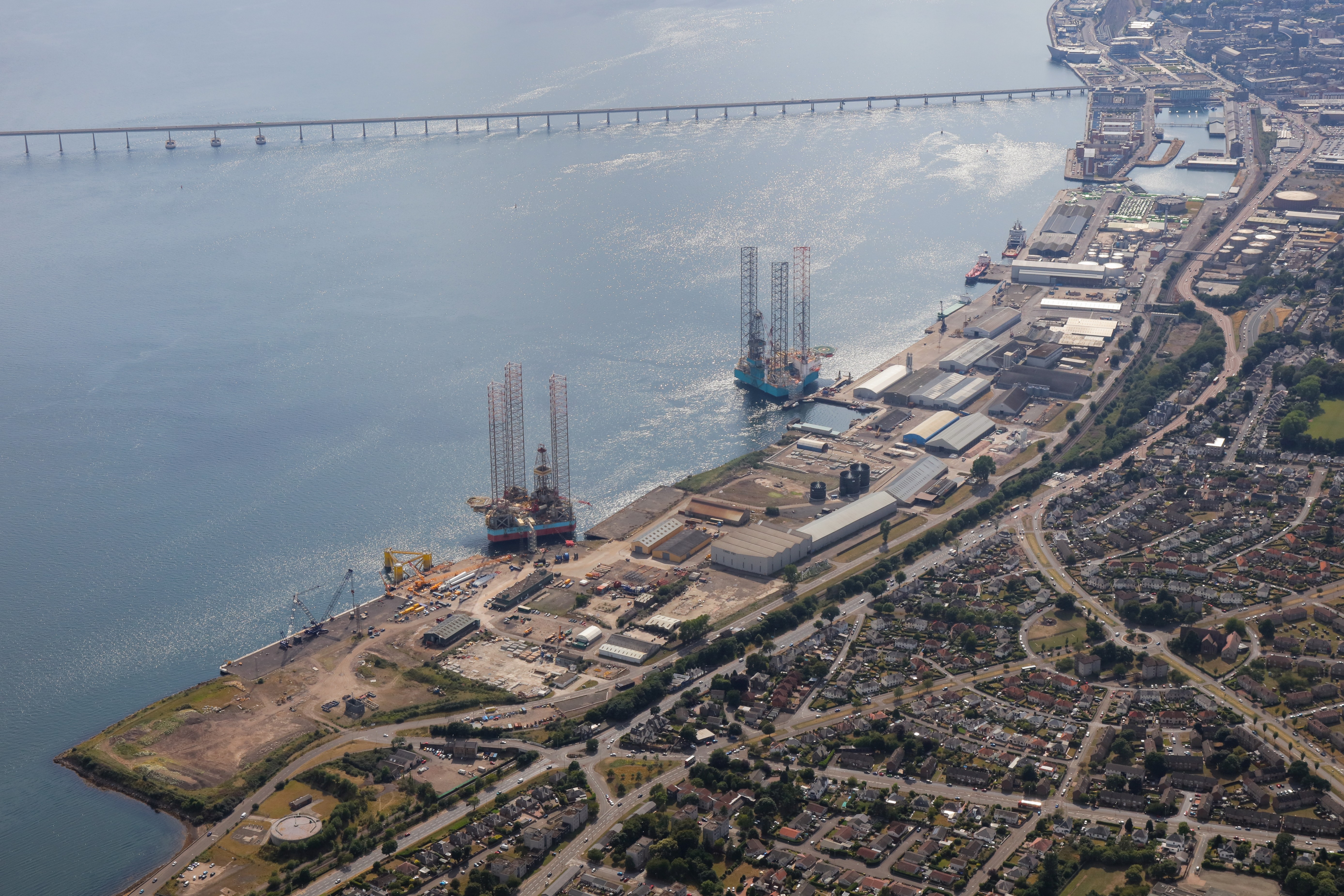 Aerial view of the Port of Dundee
