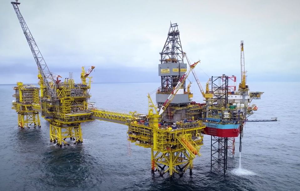 There is a suspected coronavirus case on the Maersk Highlander rig, pictured right, which is connected to the Culzean platform