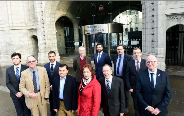 L-R front - Tom Mason, Philip Sellar, Avril McKenzie, Stephen Robertson, back - Ryan Houghton, Brett Hunt, Philip Bell, John Wheeler, Douglas Lumsden, Freddie John and Allan Donnelly. Picture by Kami Thomson