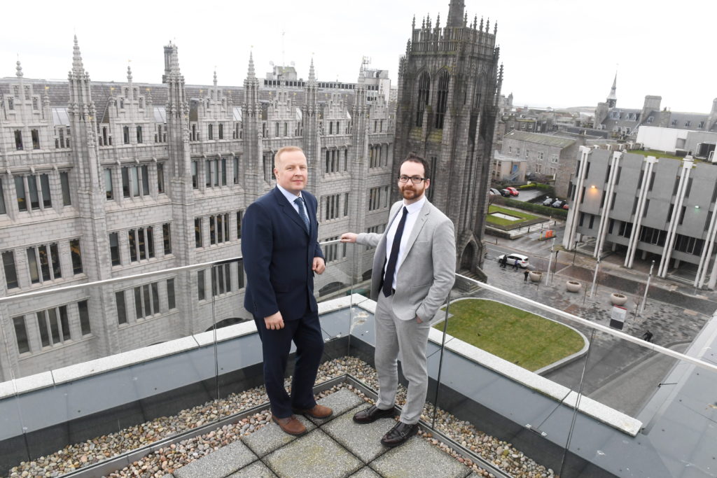 Aberdeen and Grampian Chamber of Commerce coming in to our offices to discuss Brexit for our Energy supplement. Pictured are from left Girts Greiskalns cor the chambers head of international trade and Shane Taylor the chambers research and policy manager. CR0006207 Pic by Chris Sumner Taken 19/2/19