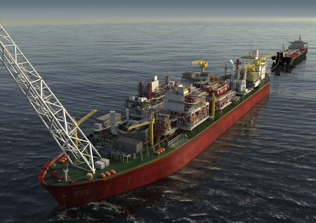 A concept of how the SNE field FPSO will look. Pic from Woodside Energy