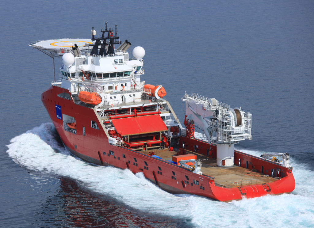 DOF Subsea UK has secured a contract with Hess to provide diver-less Decommissioning services from its new multipurpose support vessel, the Skandi Skansen .
Handout pic from the firm.