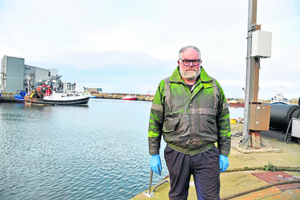 ‘weekly basis’: Mark Reason has insisted there is a dumping problem but Fraserburgh Harbour Commissioners have refuted his claims