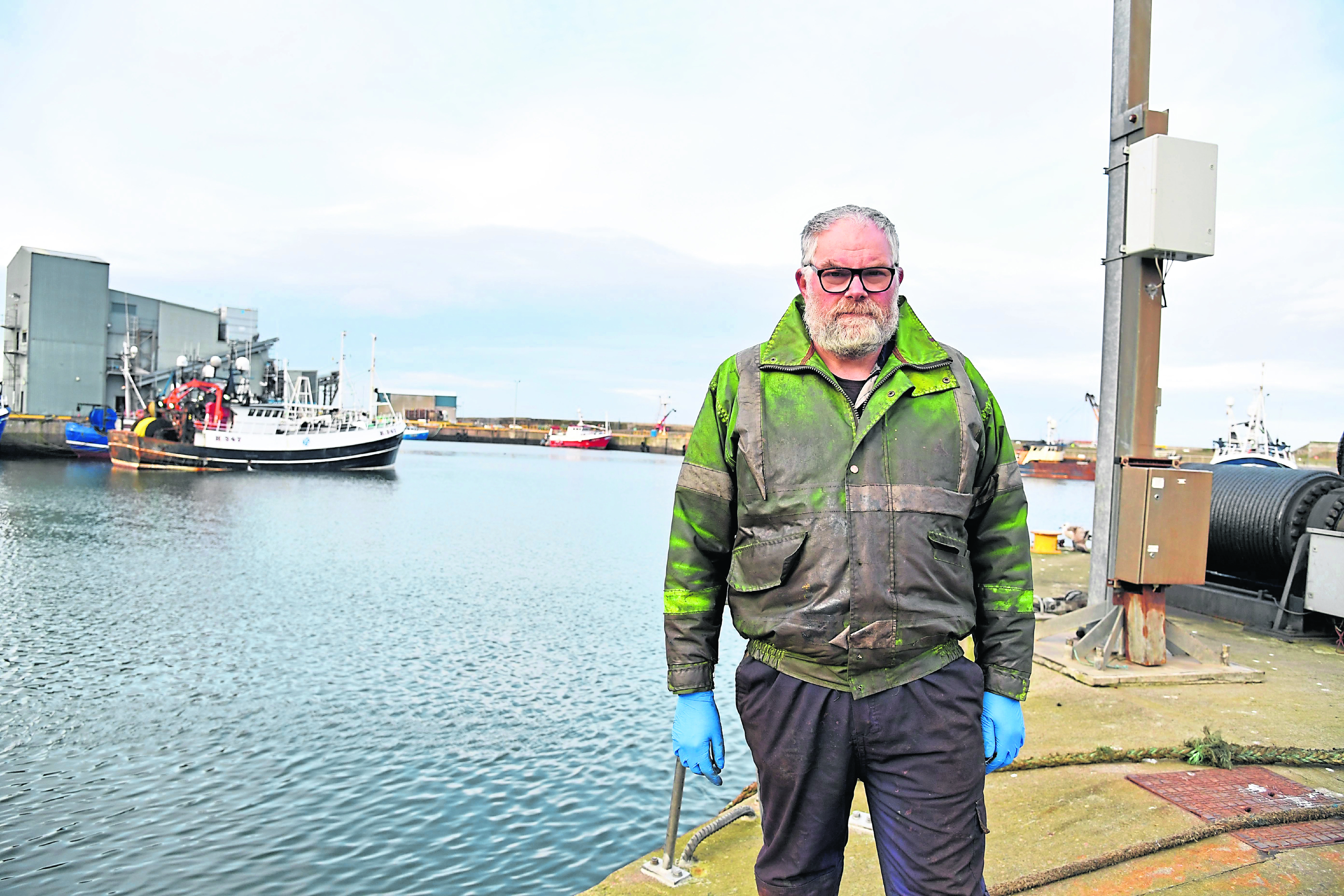 ‘weekly basis’: Mark Reason has insisted there is a dumping problem but Fraserburgh Harbour Commissioners have refuted his claims