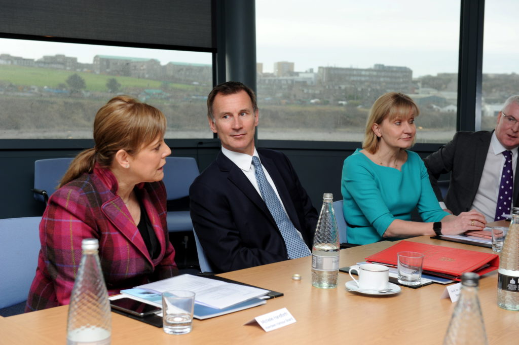 Foreign secretary Jeremy Hunt during a visit to Aberdeen Harbour Marine Operations Centre in 2019.