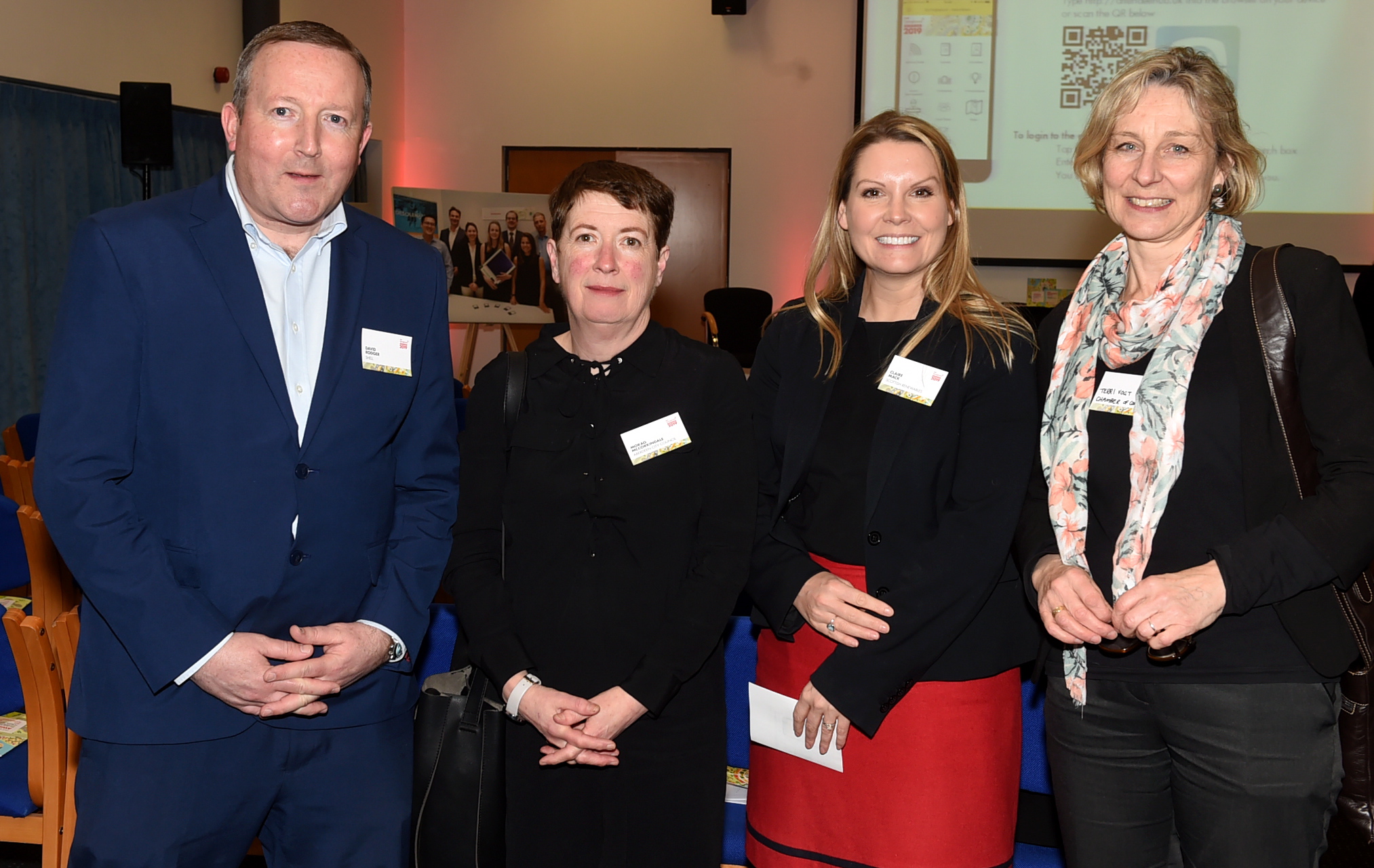 Shell Springboard at AECC, Aberdeen. In the picture are from left: David Roger, Morag McCorkindale, Claire Mack and Terri Vogt.