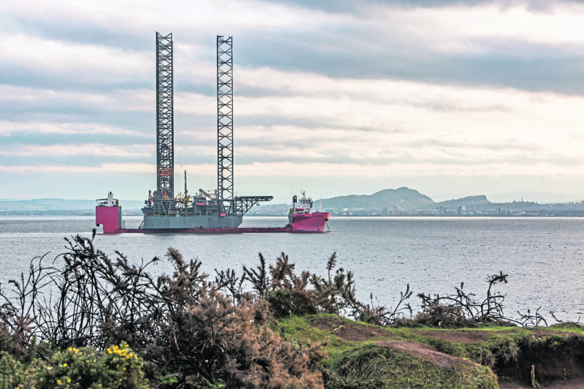 The ship MV Blue Marlin, docked off Kinghorn