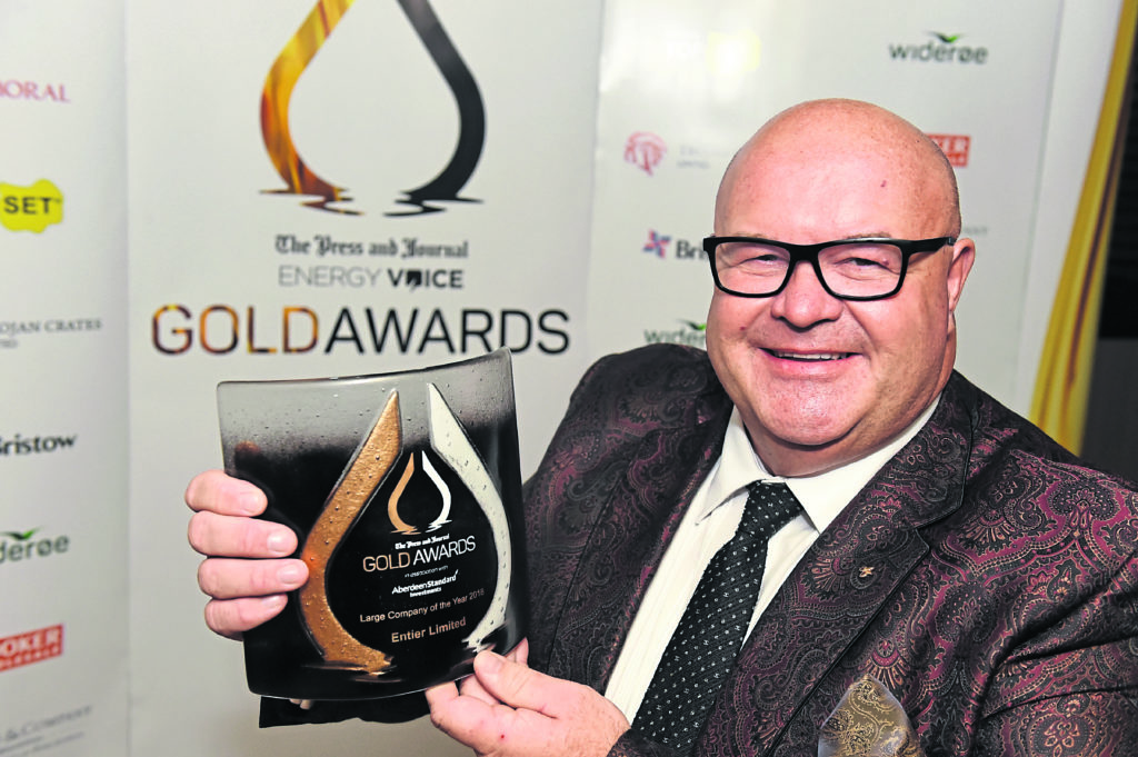 Press & Journal's Gold Awards 2018, at the Marcliffe Hotel.

Picture of Large Company of the Year winner Entier Limited, Peter Bruce.

Picture by KENNY ELRICK     07/09/2018