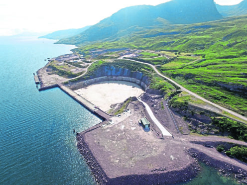The drydock at Kishorn Port has undergone a major redevelopment thanks to the funding.