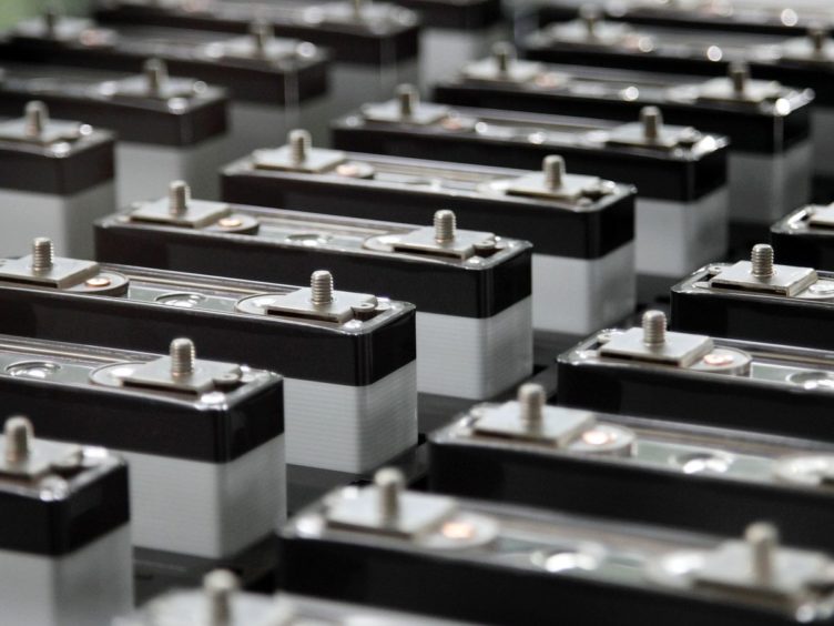 Lithium-ion battery cells are seen on the production line of the Eliiy Power Co. plant in Kawasaki City, Kanagawa Prefecture, Japan. Photographer: Tomohiro Ohsumi/Bloomberg