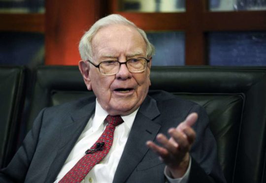 Berkshire Hathaway Chairman and CEO Warren Buffett speaks during an interview on May 7, 2018 in Omaha, Neb.