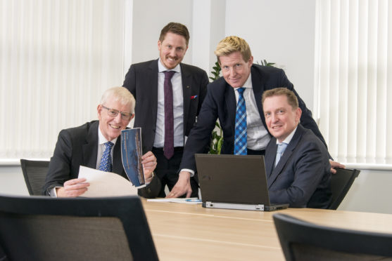 From left to right: Ian Sharp, chairman, Odd Magne Grøntved, finance director, Graeme Fergusson, managing director, and Ronald van Waaijen, commercial director.