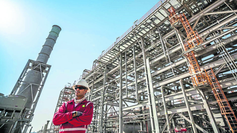 The central processing facility of BP's Khazza project in Oman