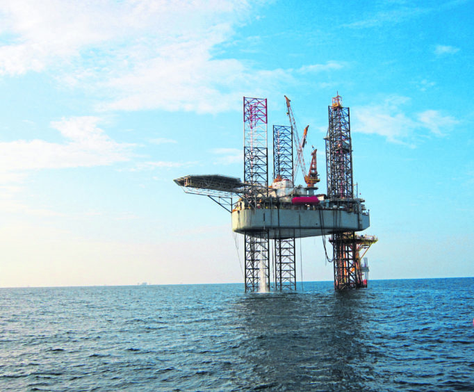 The Ben Loyal oil rig on operations in the Gulf of Mexico