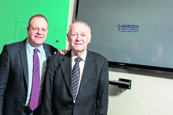 Aberdeen Medical Services
Pictured are Mark Hepburn (left) and Dr Hugh Hepburn (right).