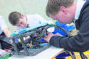 Pupils at work on an ROV