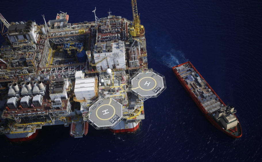 Chevron oil rig offshore