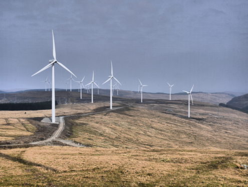 Afton windfarm in Ayrshire