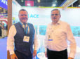 Alfie Cheyne, chief executive of Ace Winches and Bill Main, finance director at Balmoral Group at OTC in Houston, USA. 
Picture by Rebecca Buchan 08/05/2019