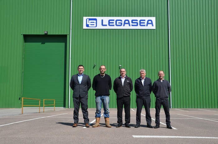 The team at Legasea. From left; Ray Milne (Operations Director); Chris Howley (Service Technician); Lewis Sim (Managing Director); Graham Petrie (Projects Supervisor); Chris Moffat (QHSE Supervisor).