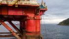 Greenpeace climbers on a Transocean oil rig in Cromarty Firth, Scotland.
Image by Greenpeace