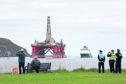 WRONG TARGET: Greenpeace protestors on the rig in the Cromarty Firth