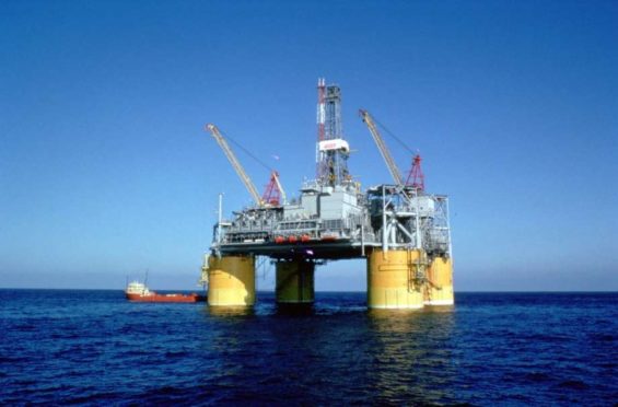 This photo from Shell Oil shows the Auger platform where two workers were killed and one injured during a safety training exercise Sunday.