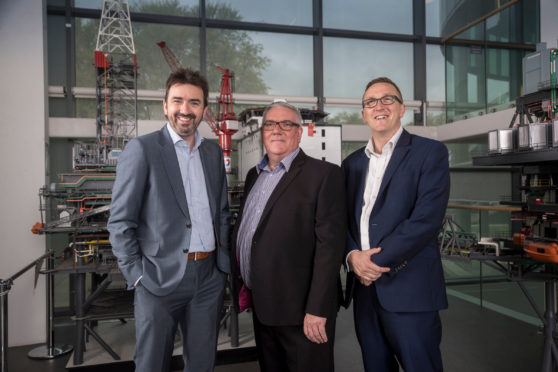From left to right, David Horton, HFB Consulting, and Bruce Christie, Grant Wallace, Salos, at Robert Gordon University