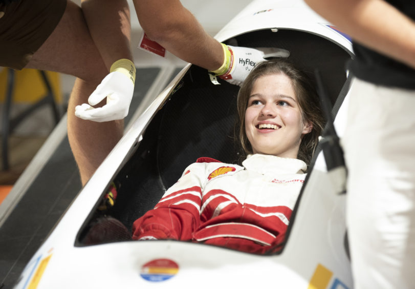 Behind the scenes during day one of Shell Make the Future Live 2019 at the Brooklands motor racing circuit, Weybridge, Surrey, UK. (Caitlin Mogridge/Shell)