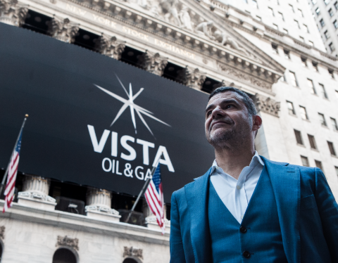 Vista has listed on the New York stock exchange. Pictured is CEO Miguel Galuccio