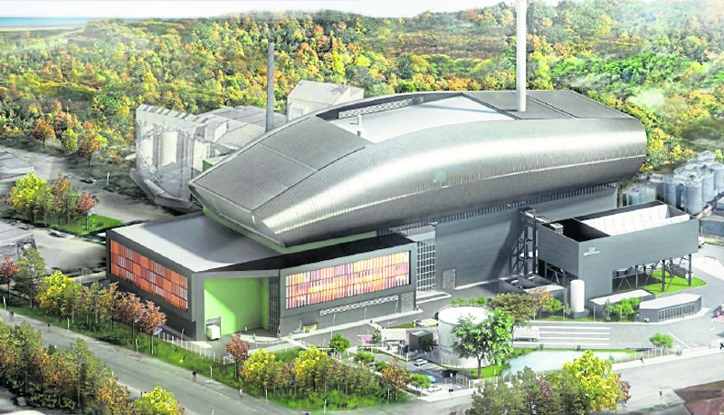 Designs of the waste-to-energy plant.