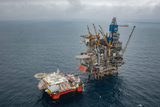 The Mariner platform, with the Safe Boreas accommodation vessel adjacent.