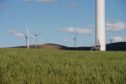 Wind turbines at the Hornsdale Wind Farm stand in crops of lucerne near Jamestown, Australia on Friday, Sept 29, 2017. Photographer: Carla Gottgens/Bloomberg *** Local Caption *** XXXXX