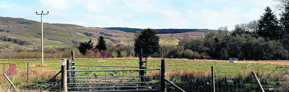 An artist's impression of how the Blarghour Wind Farm would look from Inverinan.
From planning document.