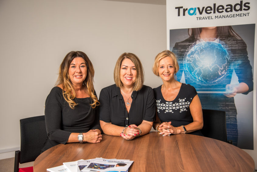 Left to right: Gillian Watson, Sally Cassidy and Pamela Yeoman of Traveleads