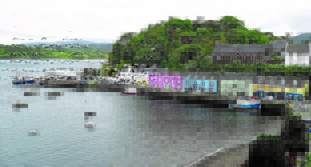Skye Tourist Filers. Portree harbour and bay.