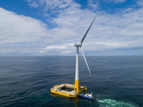 The Floatgen demonstrator turbine. Pic: Ideol