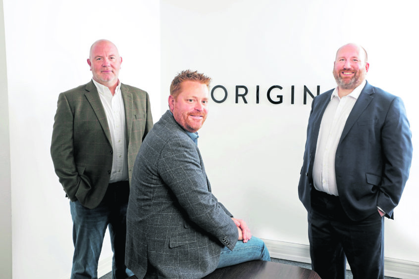 Power trio: Origin Integrity Management directors, from left, Phil Surtees, John Marsden and Steve McKenny have come back together