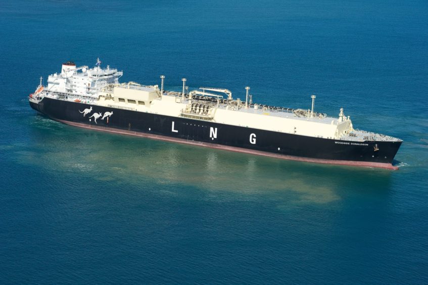 An LNG tanker