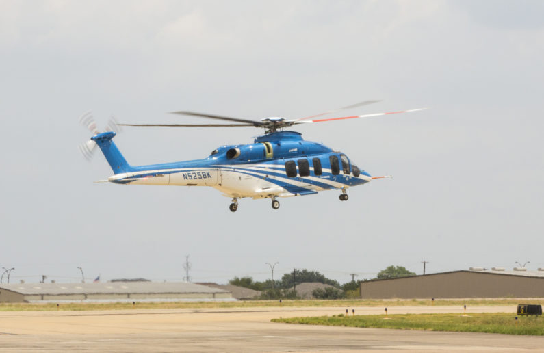 Pilot Michael Hougaard testing the 525 Relentless. Photo: Bell Helicopters/ Industri Energi