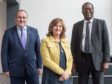 Left to right: Scottish energy minister Paul Wheelhouse MSP, Colette Cohen Chief Executive Officer of Oil and Gas Technology Centre and then UK energy minister Kwasi Kwarteng MP