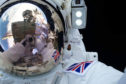 Astronaut Tim Peake said he will never forget his first walk in space as he posted a selfie of his historic feat. Pic: @astro_timpeake / Twitter