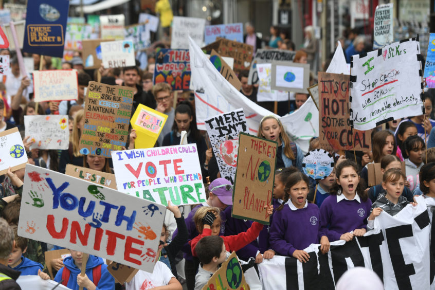 Protesters at the UK Student Climate Network's Global Climate Strike in Cambridge. PIC: Joe Giddens/PA Wire