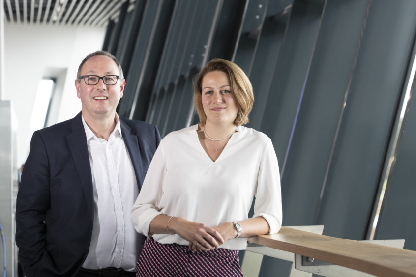 Paul de Leeuw, director of the Energy Transition Institute at RGU and Victoria Cameron, business coordination manager at Kellas Midstream.