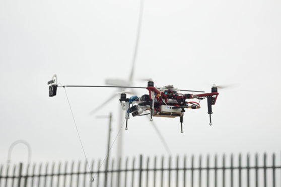 Autonomous drone in flight with turbine - Credit Orca Hub