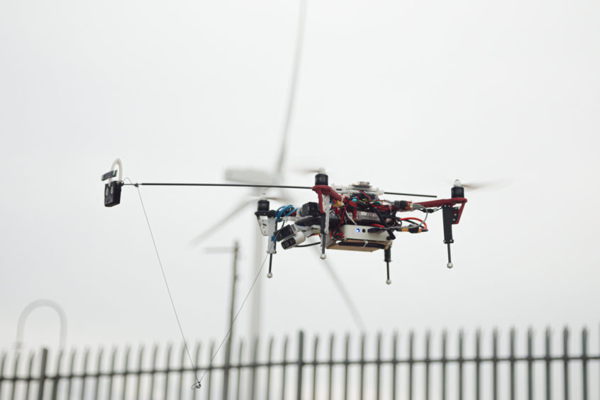 Autonomous drone in flight with turbine - Credit Orca Hub
